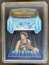 2023-24 Obsidian Cade Cunningham Volcanic Signatures Blue Auto Autograph #/30
