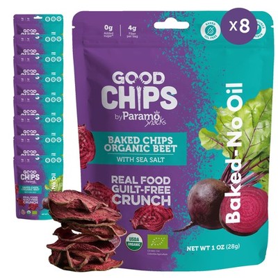 Baked Organic Beet Chips by GOOD CHIPS! 100% Natural, Oil-Free, Only Two Ingr...