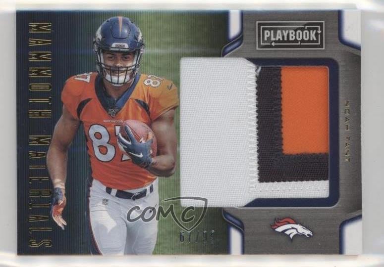 Noah Fant Panini Playbook Mammoth Materials #MM20 Base