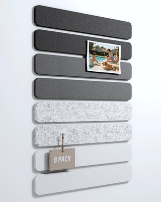 #ad 8 Pack Concrete Echo Felt Strip Board 13x2 50 Push Pins Adhesive Install $26.71