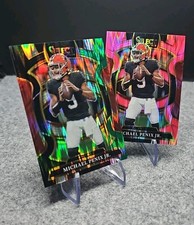 2025 Panini Select -Michael Penix Jr.  Black/Green & Pink Shock Prizm 2 Card Lot