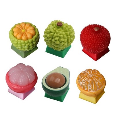 Artistic Resin Keycaps With Fruit Shape Including Mangosteen And Durian Soft