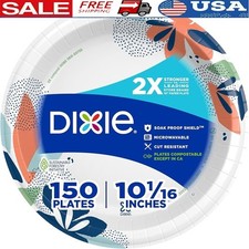 Disposable Paper Plates Microwave Safe Durable Cut Resistant Soak Proof Parties