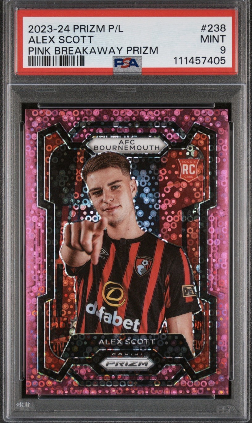 2023-24 Panini Prizm Premier League Alex Scott #238 Rookie RC /149 PSA 9 Pop 1