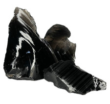 ★ Obsidian mit Silberstreifen – 250g – transparenter Heilstein ✦ Armenien ★