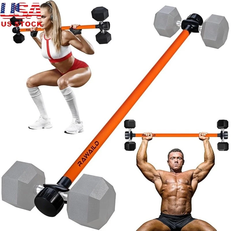 Dumbbell Bar Converter Adjustable Weight Home Gym Equipment 300LBS Capacity New