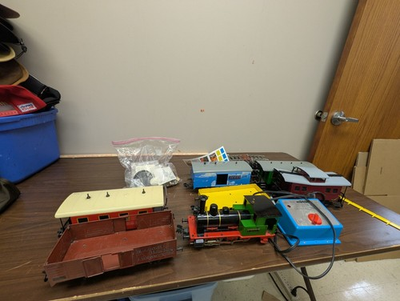 #ad Märklin Maxi G Scale Train Lot w Engine 6 Cars Track Controller Parts As is $450.00