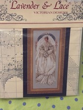Lavender and Lace Victorian Designs White Lace Cross Stitch Pattern Chart New