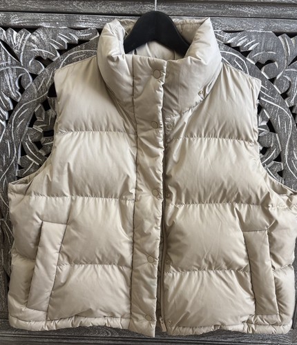 Lululemon Wunder Puff Down Filled Cropped Vest Size 12 Beige Pre-loved !!READ!!