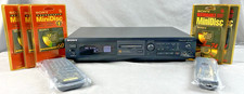Sony MDS-JE510 MiniDisc Recorder Black w/Remote - Tested Working.