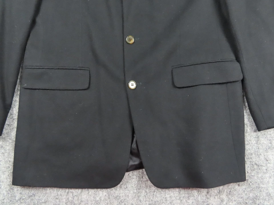 Bloomingdales Blazer Mens 42 Long Black Cashmere Jacket USA - Изображение 3 из 4