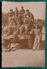WWII Soldiers Photo On Truck 7066A With Names After 1940-45 C. 18