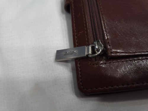 Hobo International Red/Brown Bifold Wallet with 12 Credit Card Slots - Picture 9 of 12