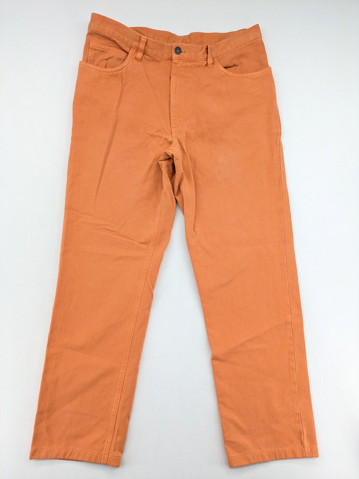 Loro Piana Herren Jeans Hose Gr 34 orange Baumwolle Designer Straight Fit