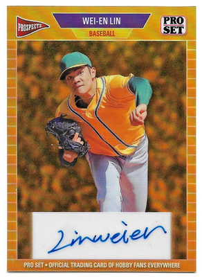 2026 Pro Set Metal WEI-EN LIN Autograph 1/1 Gold - ATHLETICS