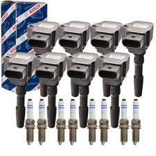 8x BOSCH Z&uuml;ndspulen + Z&uuml;ndkerzen f&uuml;r AUDI S6 RS6 C7 S7 RS7 BENTLEY 4.0 TFSI V8