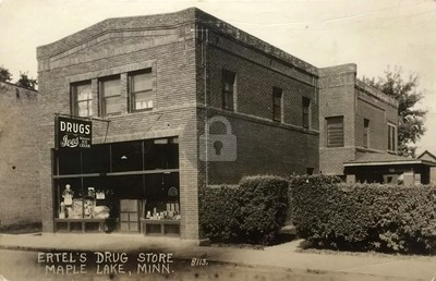 #ad Maple Lake MN Minnesota Ertel#x27;s Drug Store RPPC Photo Postcard COPY $4.95
