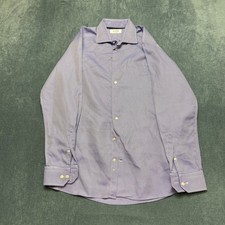 Eton Contemporary Dress Shirt Mens 42 16 1/2 Blue White Long Sleeve Formal Wear