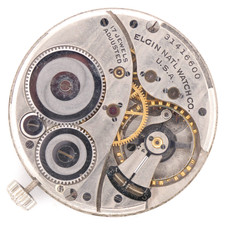 Elgin Grade 479 12-Size 17-Jewel Antique Pocket Watch Movement, Keeps Time