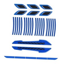 33Pcs Universal Car Strong Reflective Stickers Set for Car Trunk SUV Blue