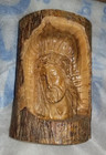 Jesus Face Christ Holy Head Bust Statue Olive Wood Hand Carved  Tree Log — photo 2