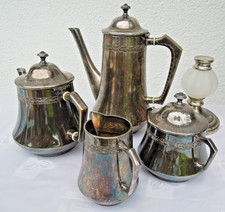 WMF Jugendstil,Kannen Set,  Tee und Kaffeekanne, Zuckertopf und Milchk&auml;nnchen