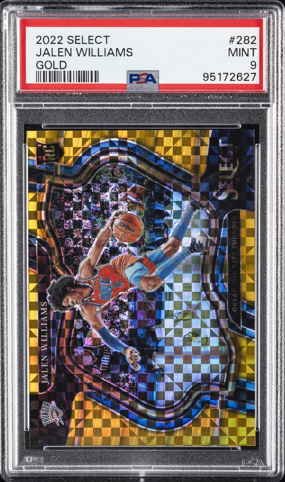 2022 PANINI SELECT GOLD #282 JALEN WILLIAMS 9/10 PSA 9