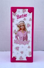 Vintage Barbie Mattel Pink Plastic Storage Carry Case Closet 1990s 10