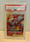 2019 POKEMON SUN & MOON UNBROKEN BONDS FULL ART/RESHIRAM & CHARIZARD GX PSA 10