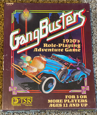 Gangbusters 1920s RPG Role Playing Game Box Set TSR #7009 Vintage 1982