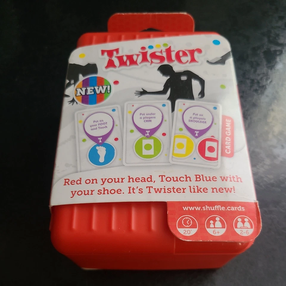 Hasbro - Shuffle - Twister - Red Box - Travel Family game -  2015 - COMPLETE VGC - Image 2 of 4