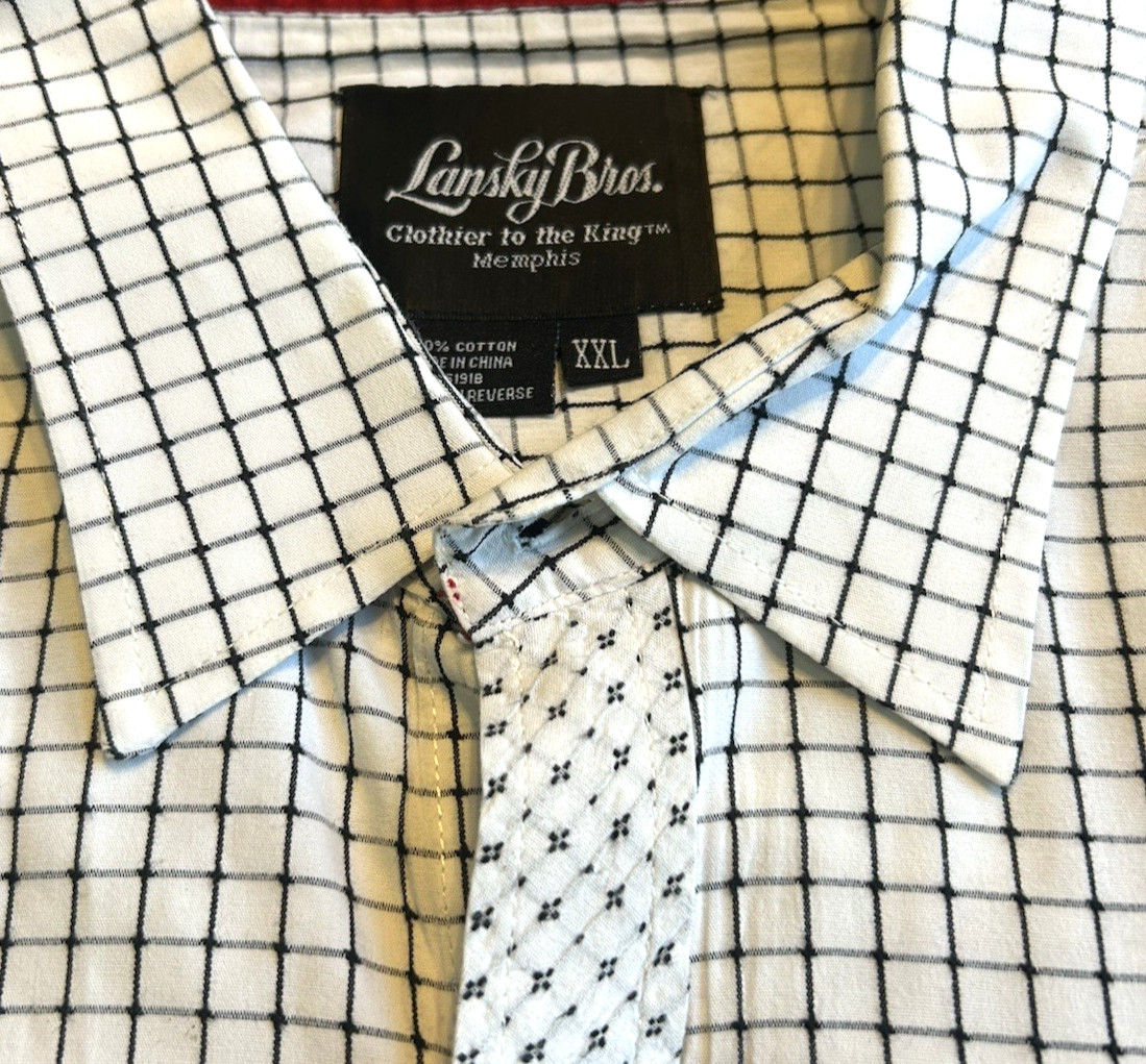 Lansky Bros.  Windowpane Pattern Button-up Shirt … - image 3