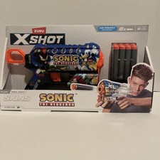 Zuru Xshot Sonic The Hedgehog Skins Flux Mega Sonic X-Common Silver 8 Darts Xmas