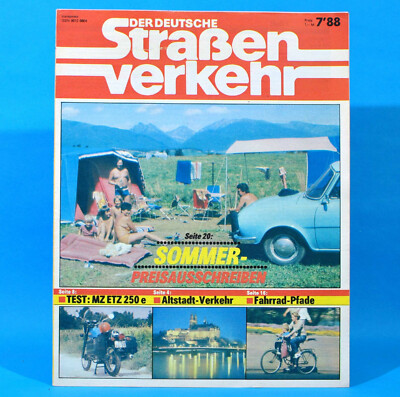 Der Deutsche Straßenverkehr 7/1988 MZ ETZ 250 Großsedlitz Elstermode Caravan M10