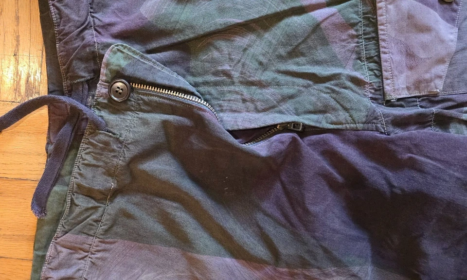 PANTALONES CAMUFLAJE A PRUEBA DE VIENTO INGLÉS BRITÁNICO INDOCHINA FRANCESA DE LA SEGUNDA GUERRA MUNDIAL 47/53 GGED & CREMALLERA Foto 4 de 4