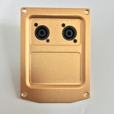 Aluminium Gold Finish Jack Plate W/2 SpeakON NL4 PA Speaker Cabinet 150x110mm