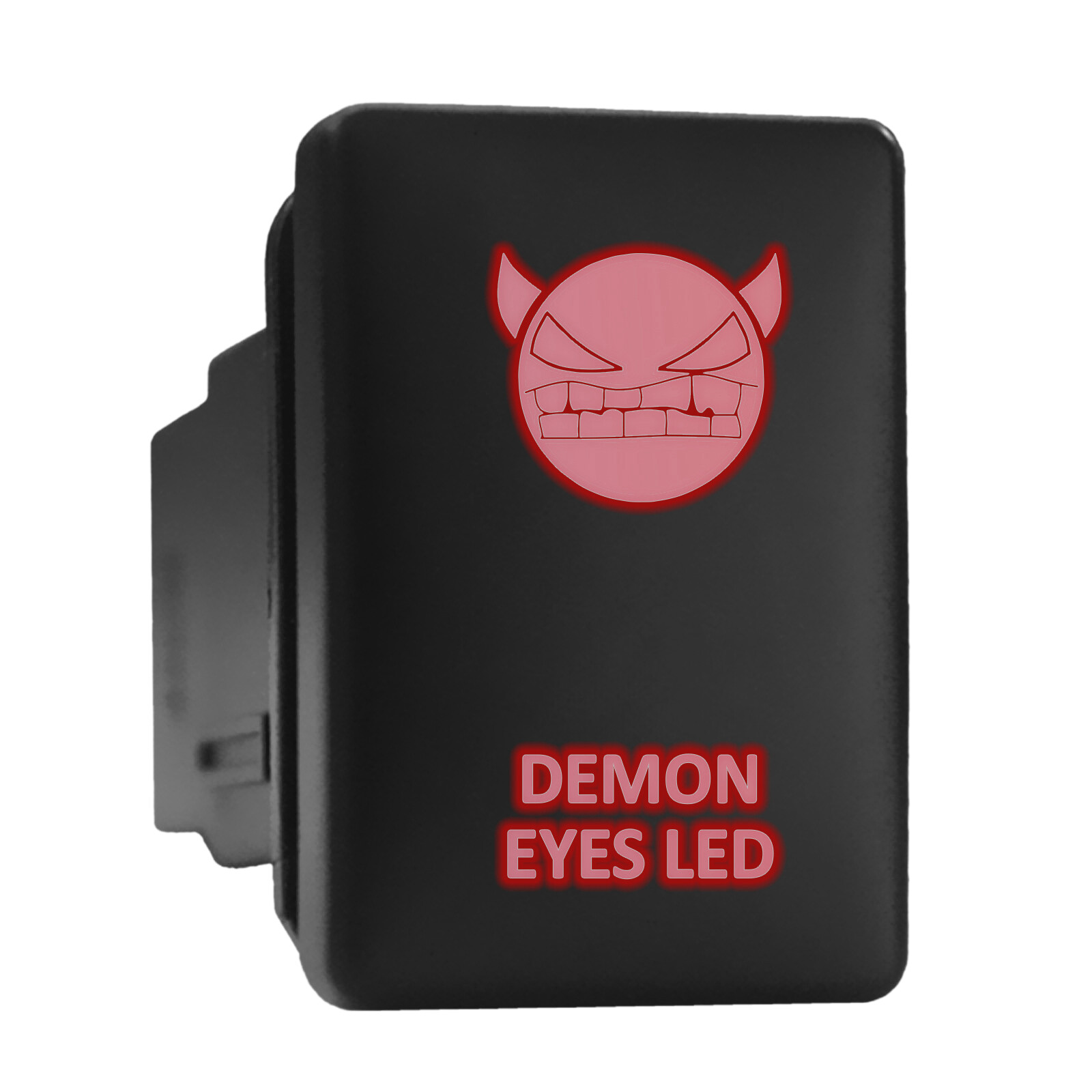 Red Demon Eye LED Push-In Switch for Toyota 1.28x0.87in Backlit