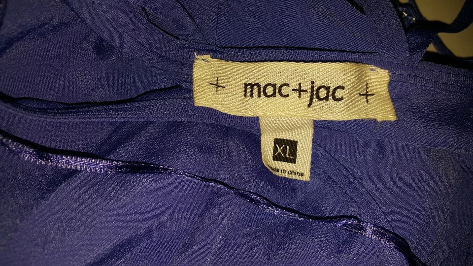 Camisa Blusa Top Mac & Jac Mujer Talla XL X Grande Azul Campana NUEVA Foto 2 de 3