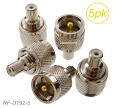 5-Pack RCA Female to UHF PL259 Male RF Coaxial Adapter, CablesOnline RF-U152-5