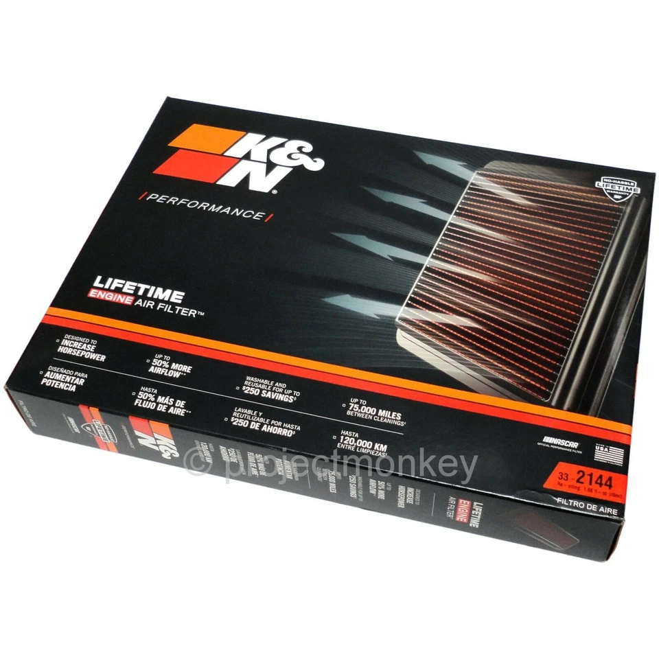 Воздушный фильтр K&N 33-2144 подходит для: Toyota 4Runner GX470 Sequoia Tundra Prado - Изображение 2 из 2