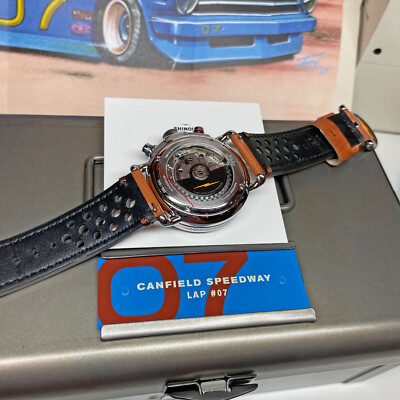 Shinola 44MM Limited Edition Canfield Speedway Blue Watch