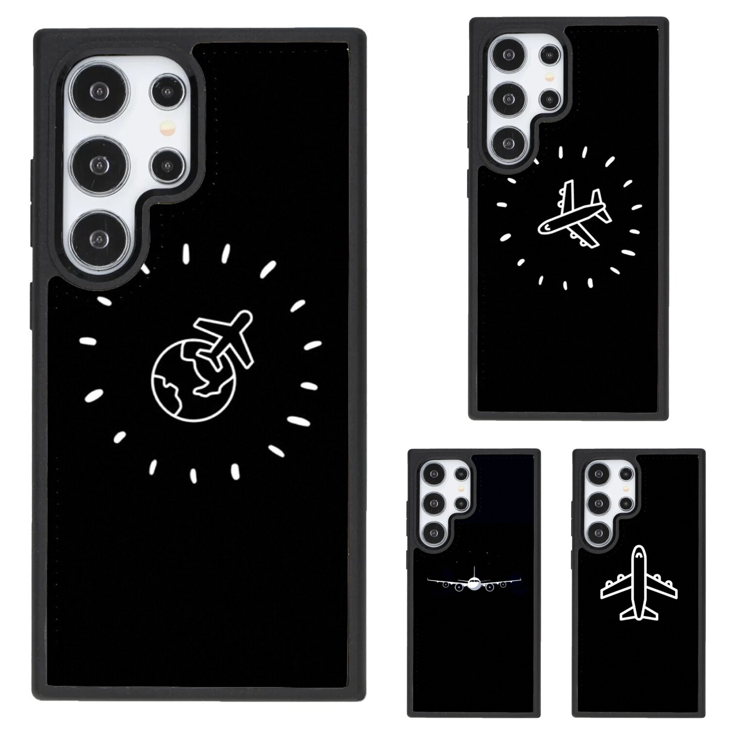 black white air plane Lightweight Cover For Samsung S25 S24 S23 FE Ultra a15 a16