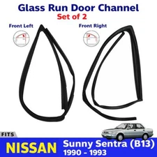 Glass Run Door Channel Front L+R Fits Nissan Sunny Sentra B13 4D SED 1990-93 E05