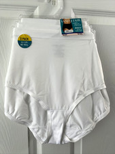 NEW Vanity Fair 3 Pair Comfort Where It Counts Briefs Panties 10/3XL White 13463