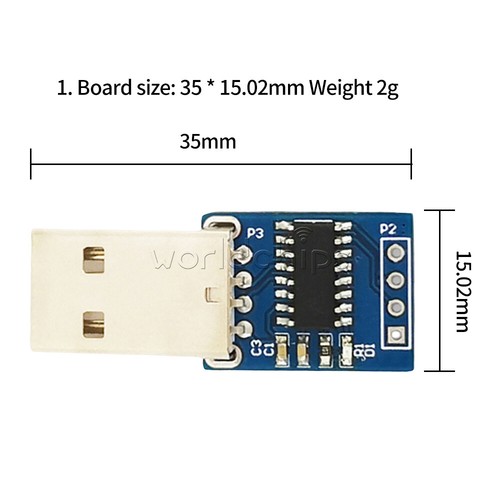 CH9329 Serial Port to Standard USB HID Keyboard Mouse Device Module With Pin New - Picture 5 of 13