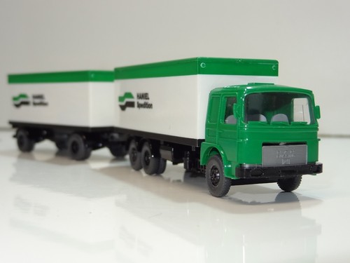 Wiking MAN BOSSING HANIEL SPEDITION SEMI ARTICULATED LORRY (372) /87 HO PLASTIC - Picture 5 of 6