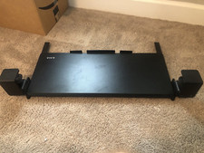 VIVO Black Clamp-on Height Adjustable Keyboard and Mouse Under Desk Slider Tray