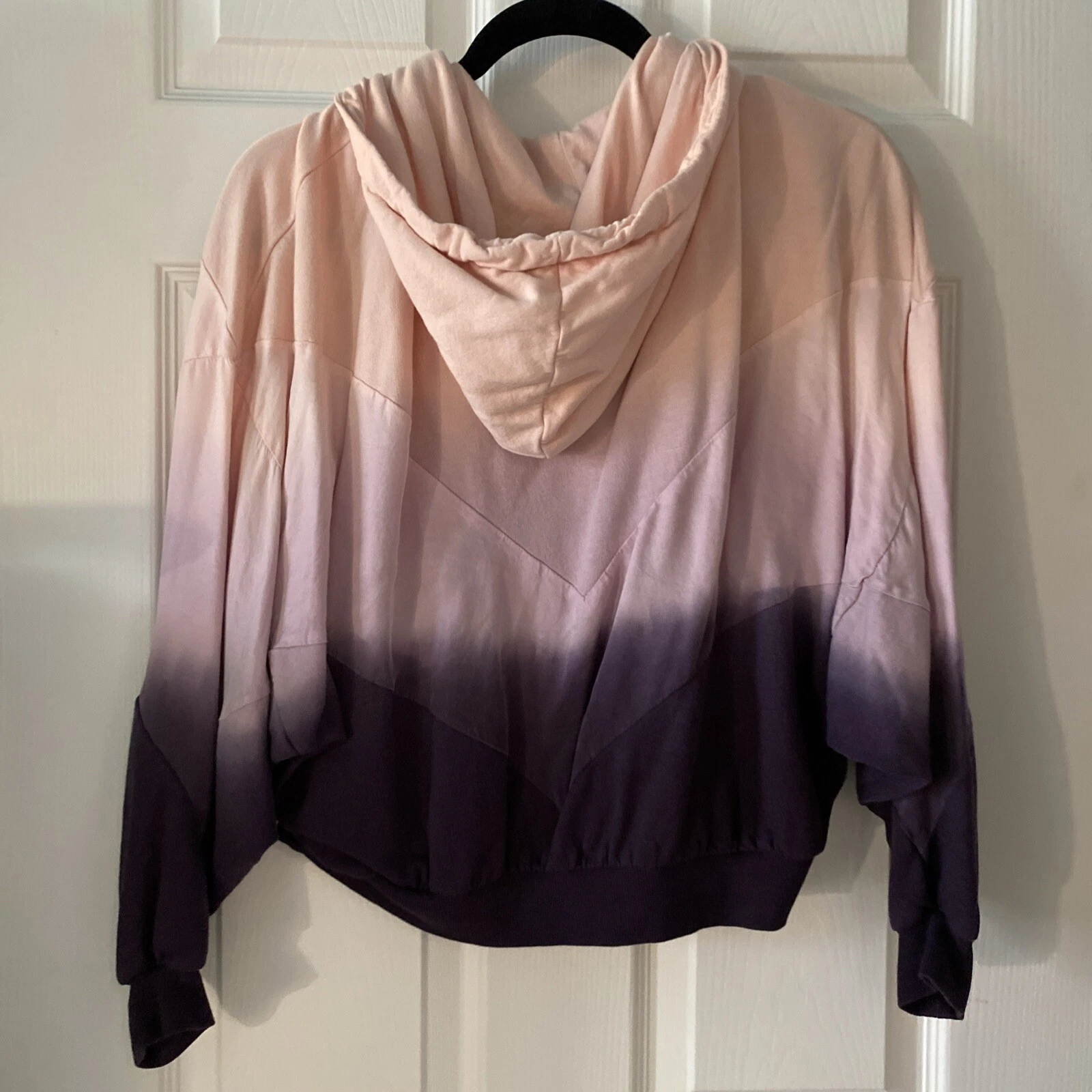 UNDERCOVER Victoria's Secret ROSA mezza zip cropped felpa con cappuccio taglia XS