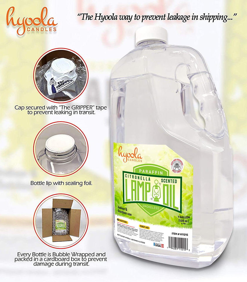 Citronella Lamp Oil, 1 Gallon Smokeless Insect and Mosquito Repellent