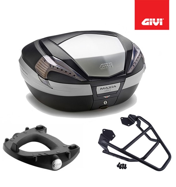 Givi Set Bauletto Schwarz V56NT + Platte Suzuki Dl 1000 V-Strom 2017 2018 2019-image